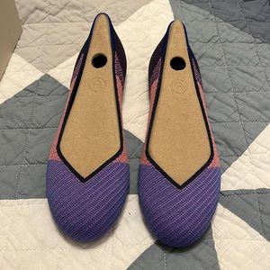 Rothy’s metallic lilac round toe flat
